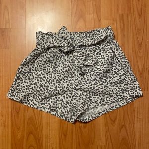 Aerie high rise leopard tie shorts
